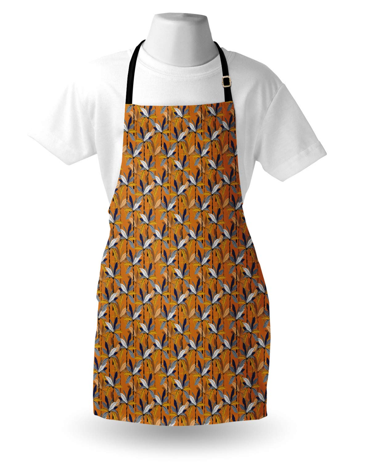Ambesonne Tropical Apron - Palm Leaves Design for Cooking & Gardening