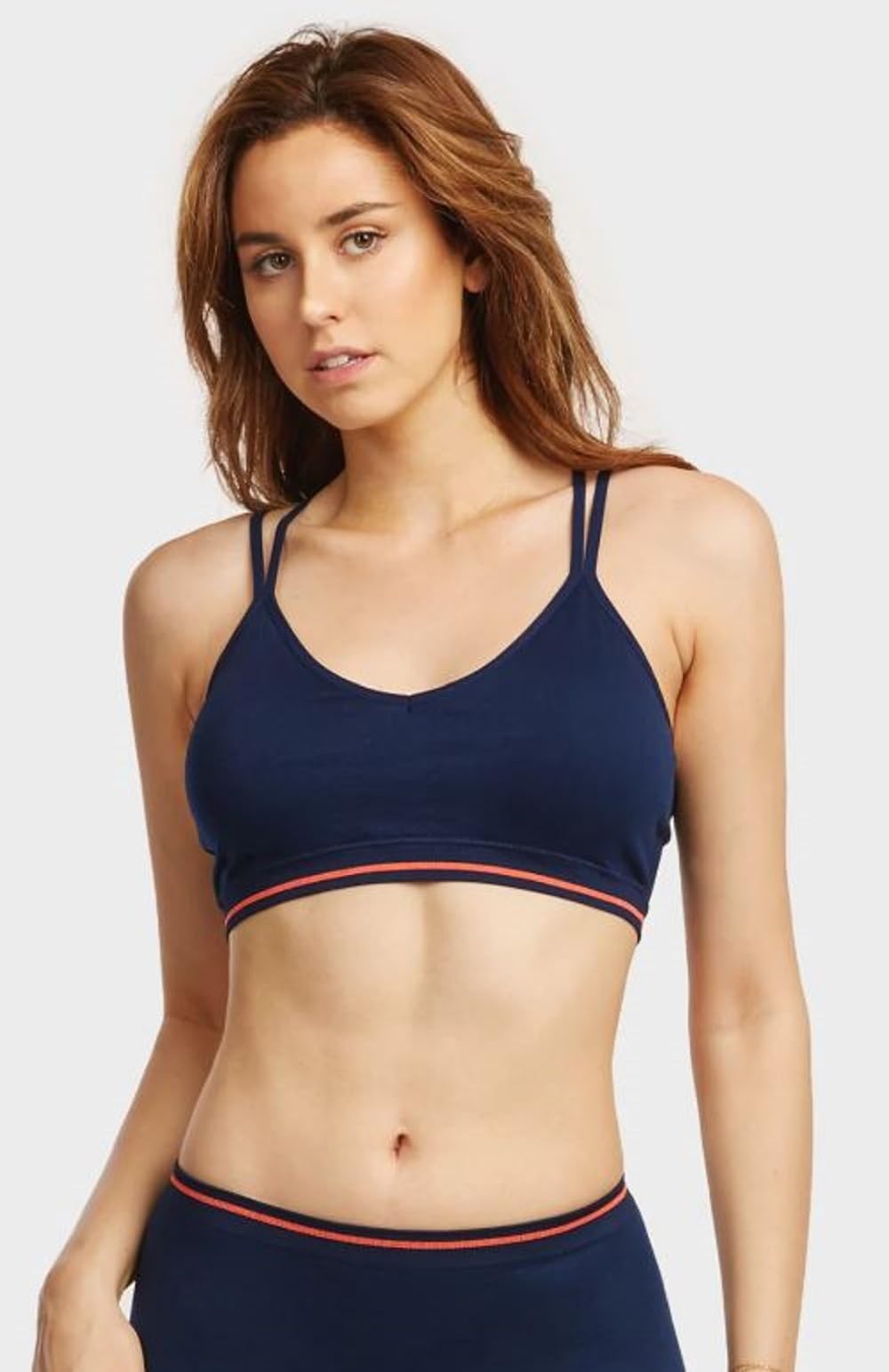Sofra Women's 6-Pack Seamless Sports Bras - Comfortable Workout Tops for Yoga, Running & Gym - Moisture Wicking & Breathable Activewear