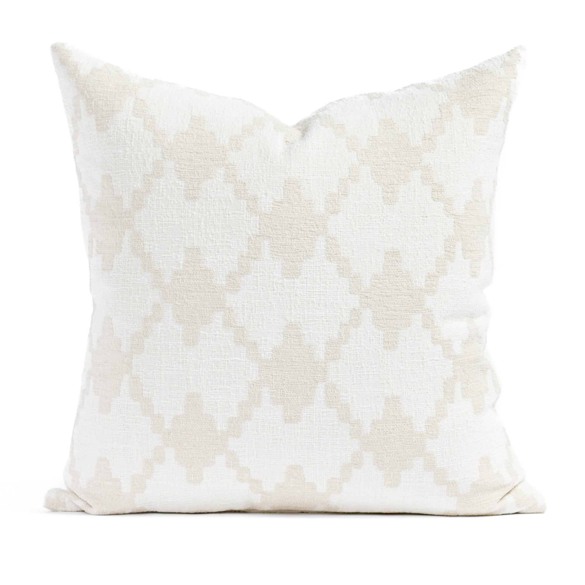 Fez 20x20 Outdoor Pillow in Toasted Coconut Color - Waterproof Decorative Throw Pillow for Patio Furniture, Poolside Lounge, and Garden Decor