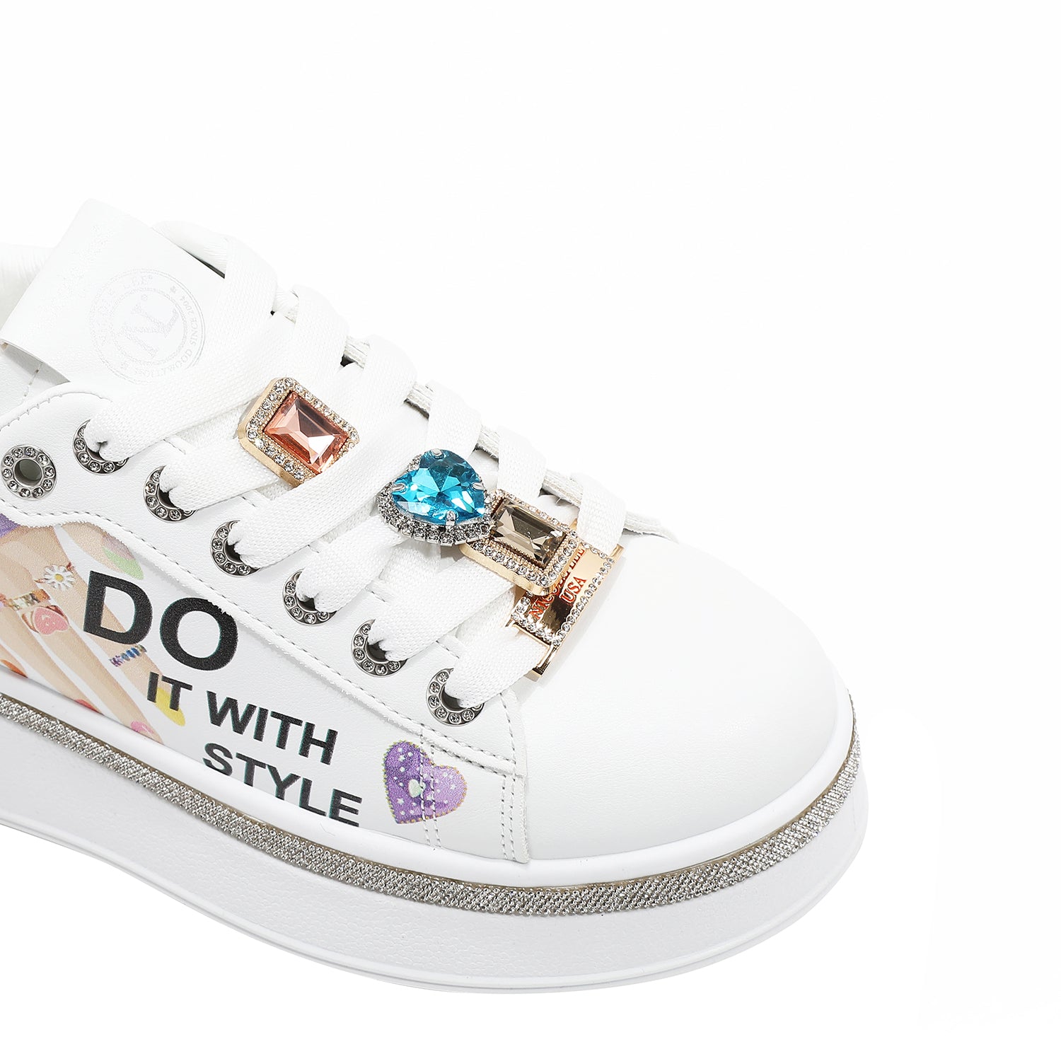 Sparkling Rhinestone Sneakers for Women - Trendy Fashion Shoes for Parties, Weddings & Night Out