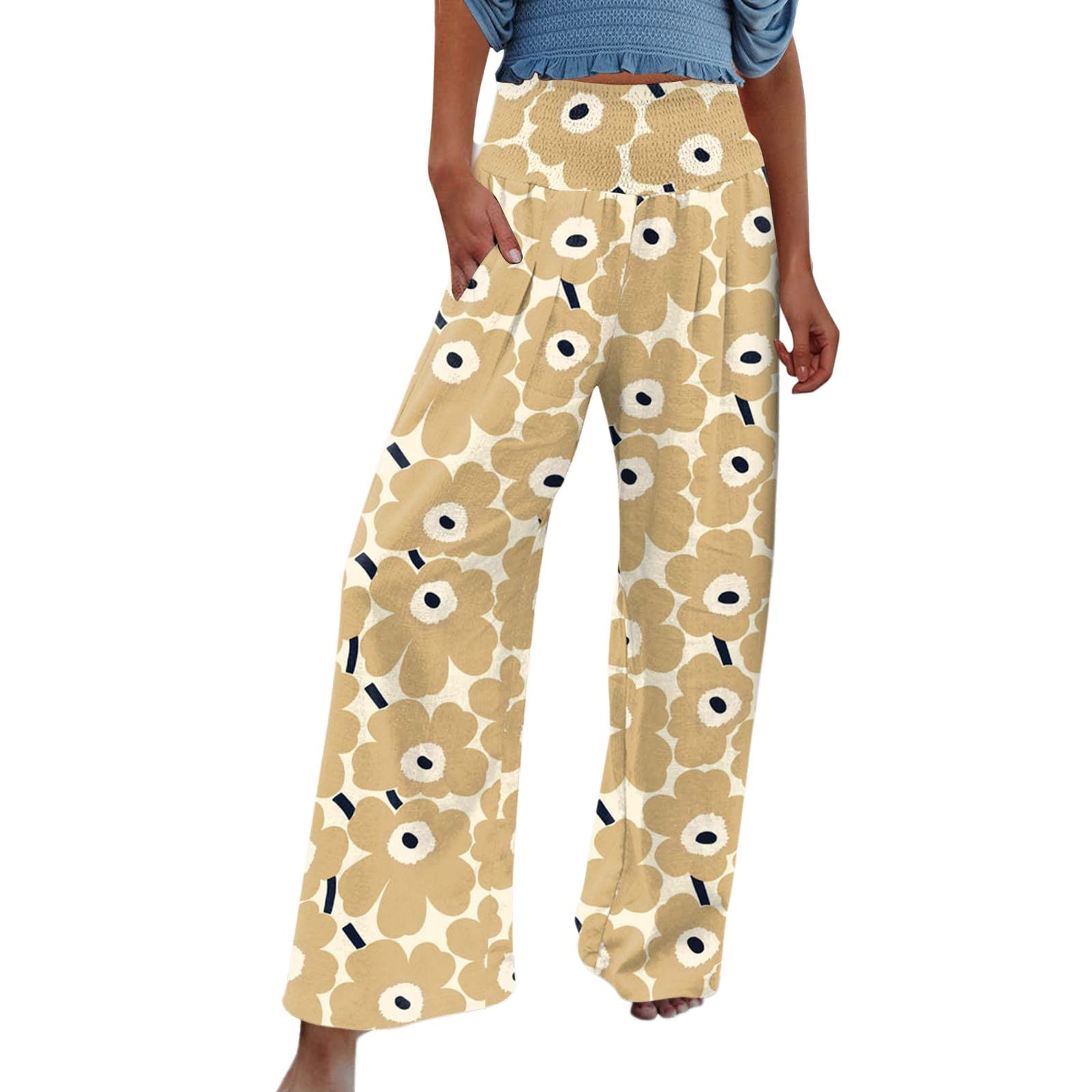 Women's Casual Sweatpants with Pockets - Soft Long Solid Strap Trousers for Lounge, Workout & Everyday Wear | Fashionable Dress Pants for Women