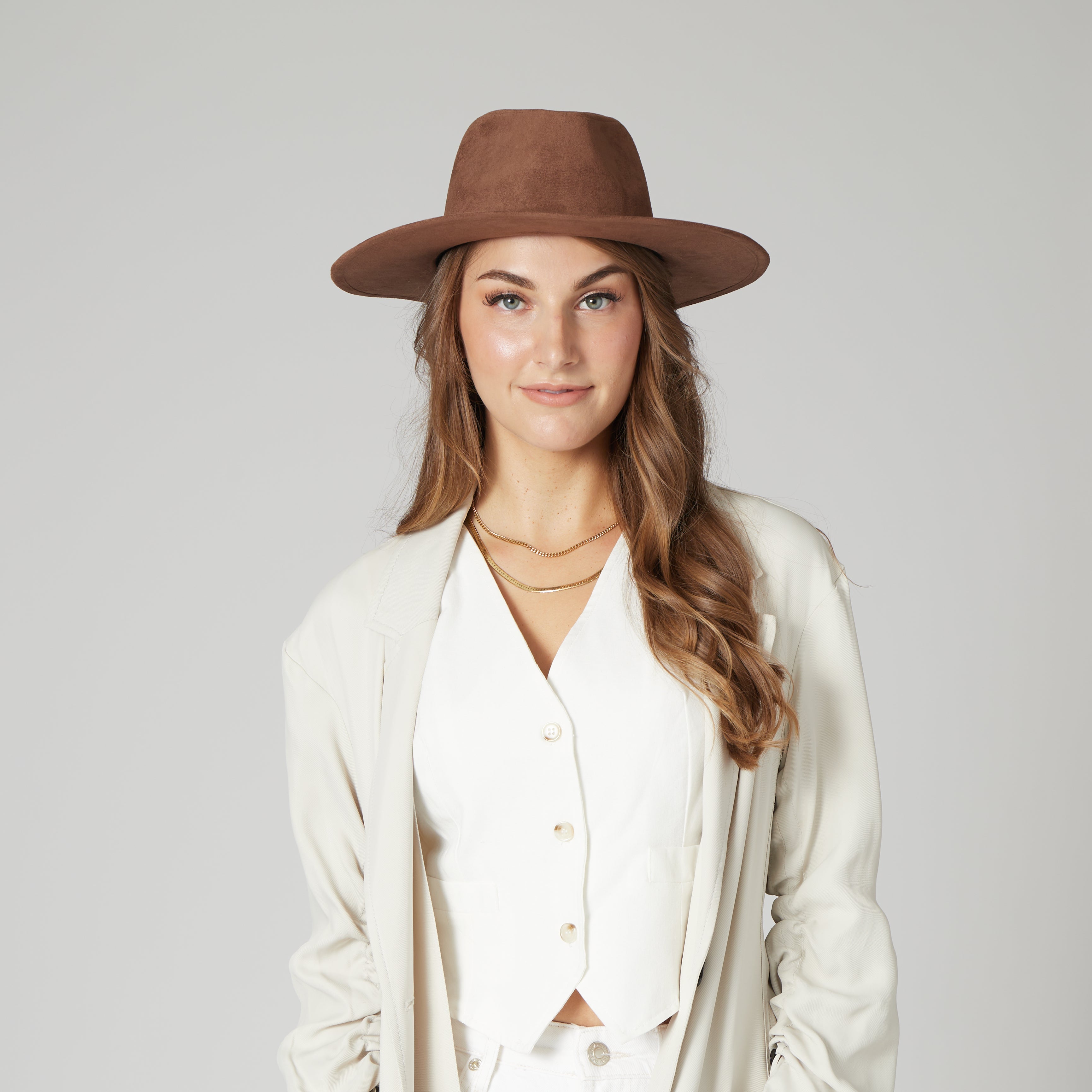 Stylish Cut & Sew Faux Suede Floppy Fedora Hat with Wrapped Back Knot Trim - Perfect for Outdoor Events, Beach Vacations & Fashion Accessories