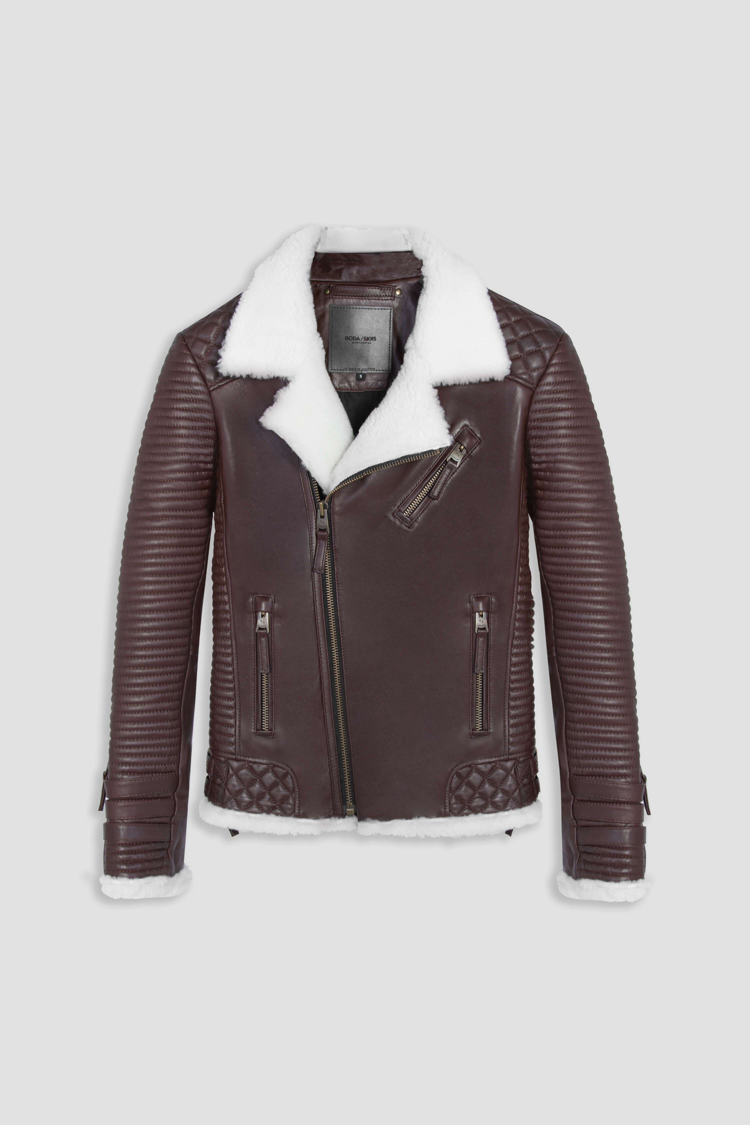 Alexander 3.0 Antique Brown Genuine Shearling Leather Jacket for Men - Winter Coat for Outdoor Adventures & Casual Style