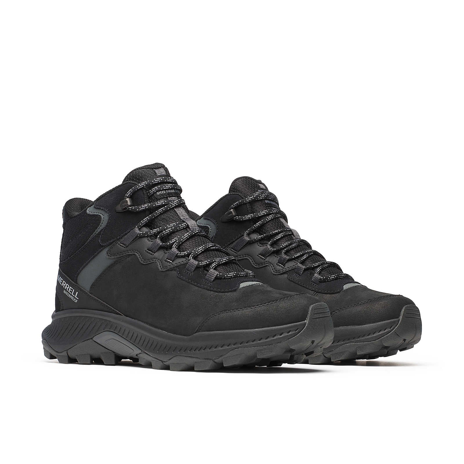 Merrell Speed Strike 2 Mid Leather WP Hiking Boots for Men - Waterproof Outdoor Trekking & Trail Running Shoes for Mountain Climbing & Camping Adventures