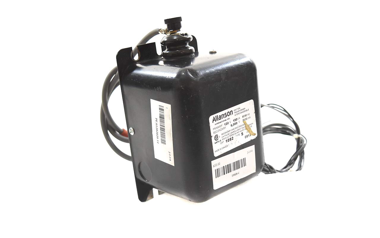 Allanson 1092-S Gas Burner Ignition Transformer 1/pkg - 150KVA, 120V Primary, 6000V Secondary, 50/60Hz, 25mA - Ideal for Industrial Heating Systems & Commercial Kitchen Equipment
