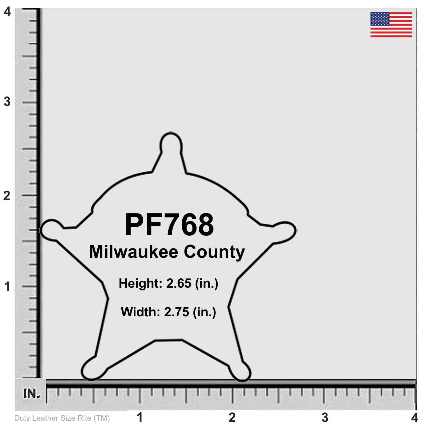 Milwaukee County Sheriff Badge Holder Cutout 768 - Durable Law Enforcement Badge Display for Police, Security & Collectors - Perfect for Uniforms, Memorabilia & Gift Giving
