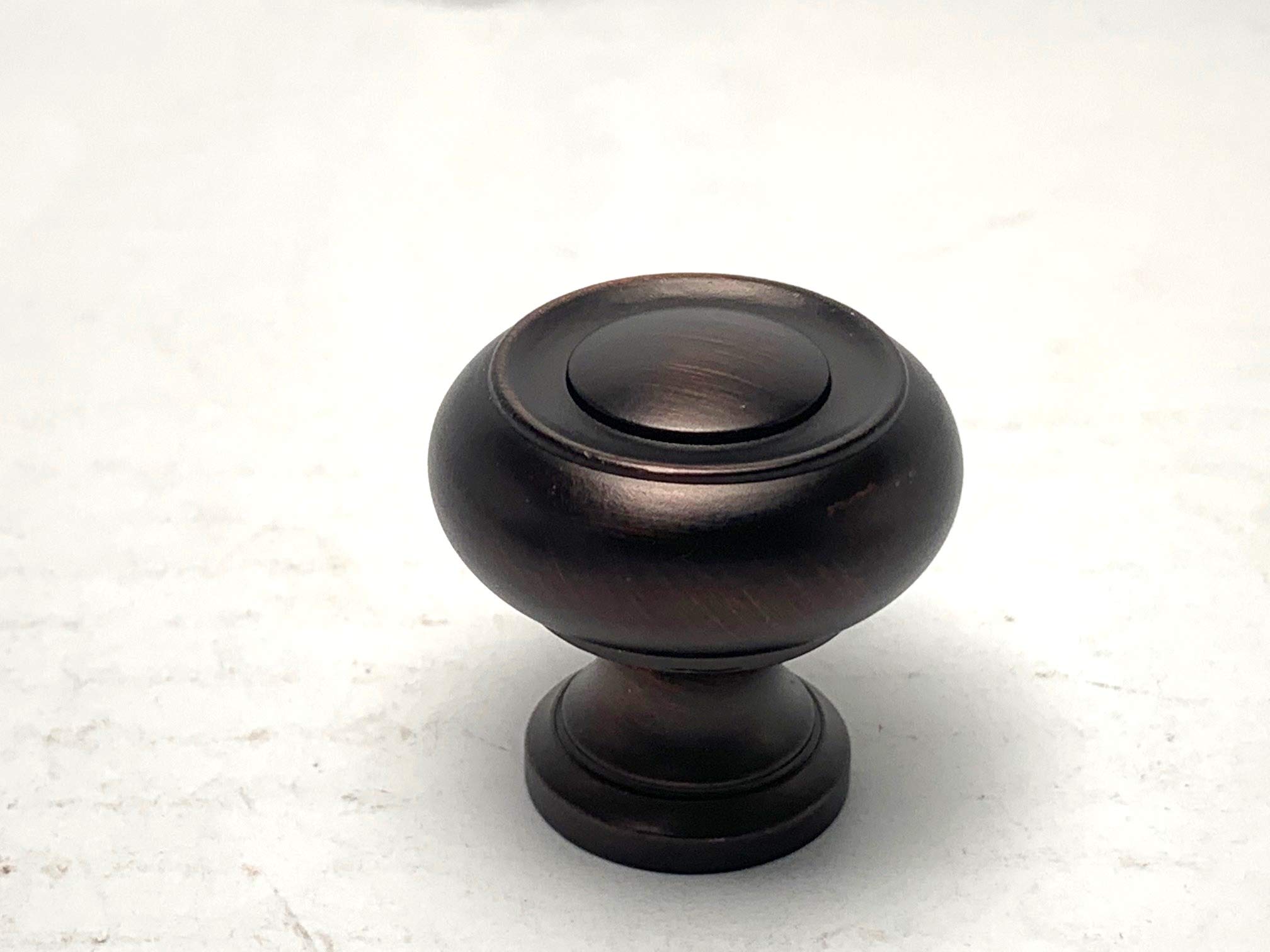 Hanson Venetian Bronze Cabinet Knobs - Set of 10, Solid Metal Kitchen Drawer Pulls for Cabinets & Furniture (Oil Rubbed Bronze Finish) - Perfect for Kitchen Remodel, Bathroom Vanity & DIY Home Decor Projects