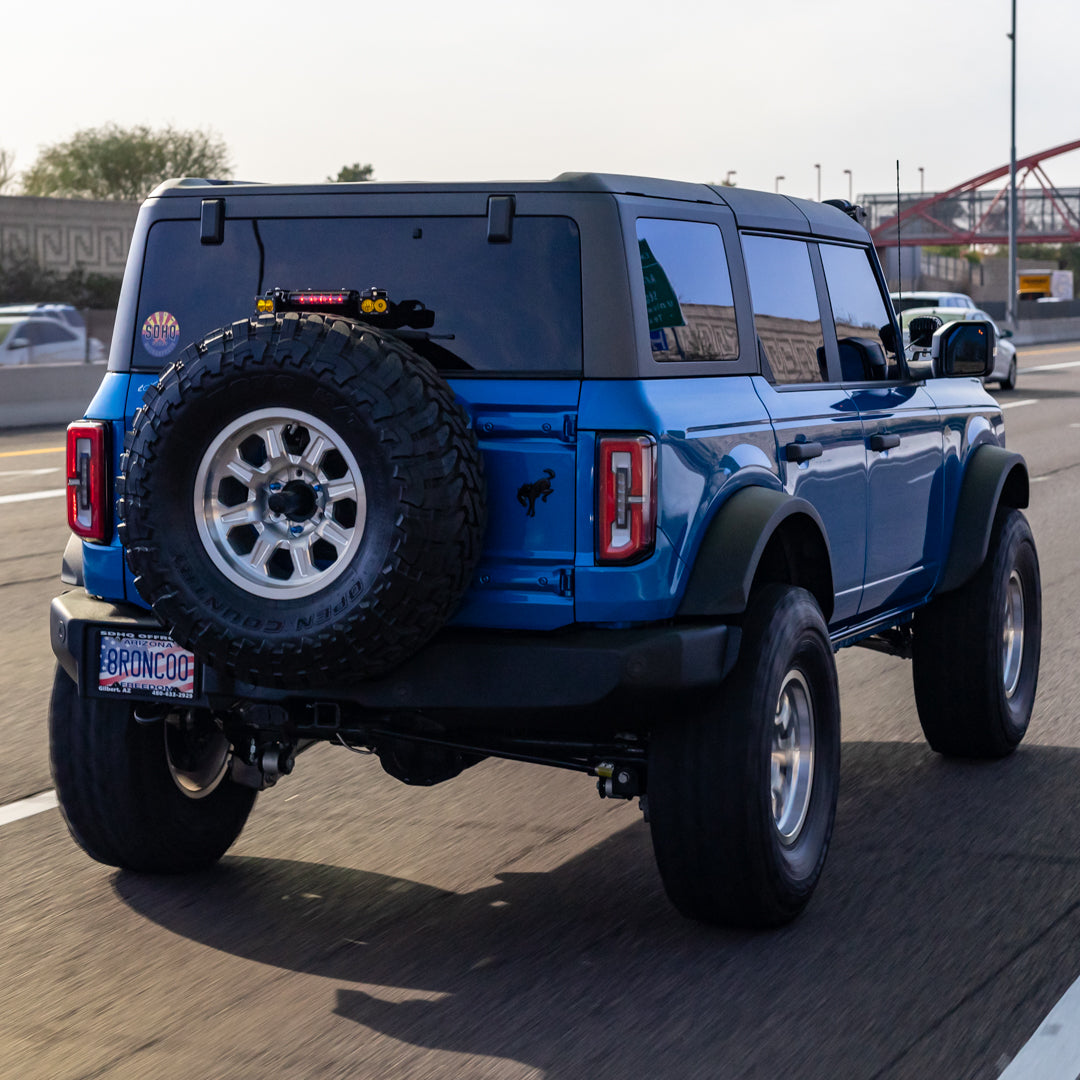 21-24 Ford Bronco & Bronco Raptor SDHQ Built 3rd Brake Light Chase Light Mount Kit - Off-Road LED Light Bar Bracket for Adventure & Night Driving