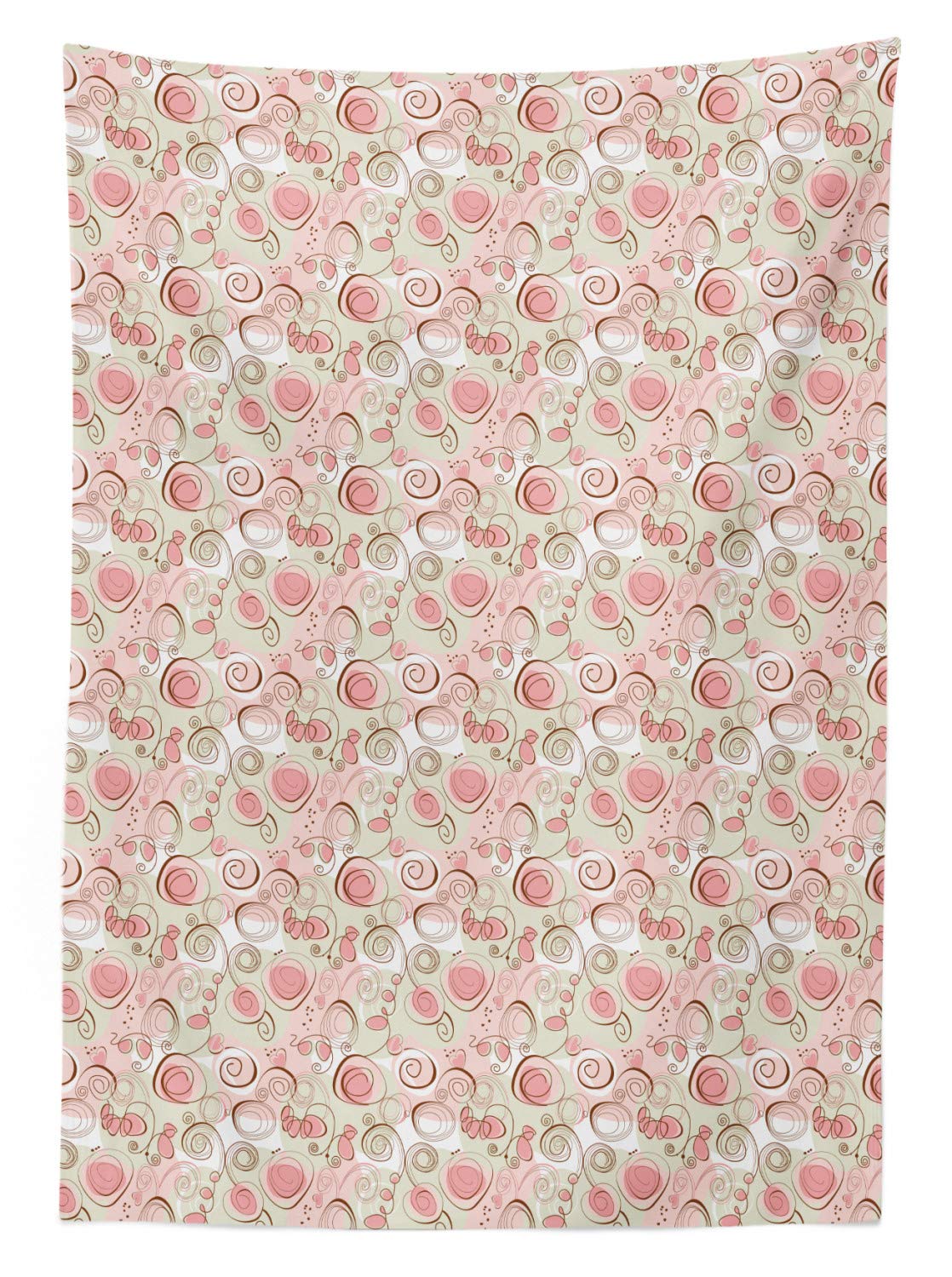 Ambesonne Romantic Pastel Floral Tablecloth - 58