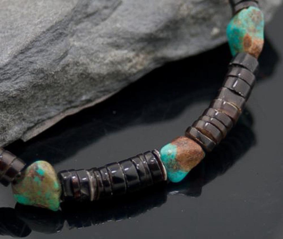 Authentic Navajo Turquoise Graduated Sterling Silver Necklace - Handcrafted by Loma Siiva | Native American Jewelry for Women | Perfect for Boho Fashion, Weddings & Special Occasions