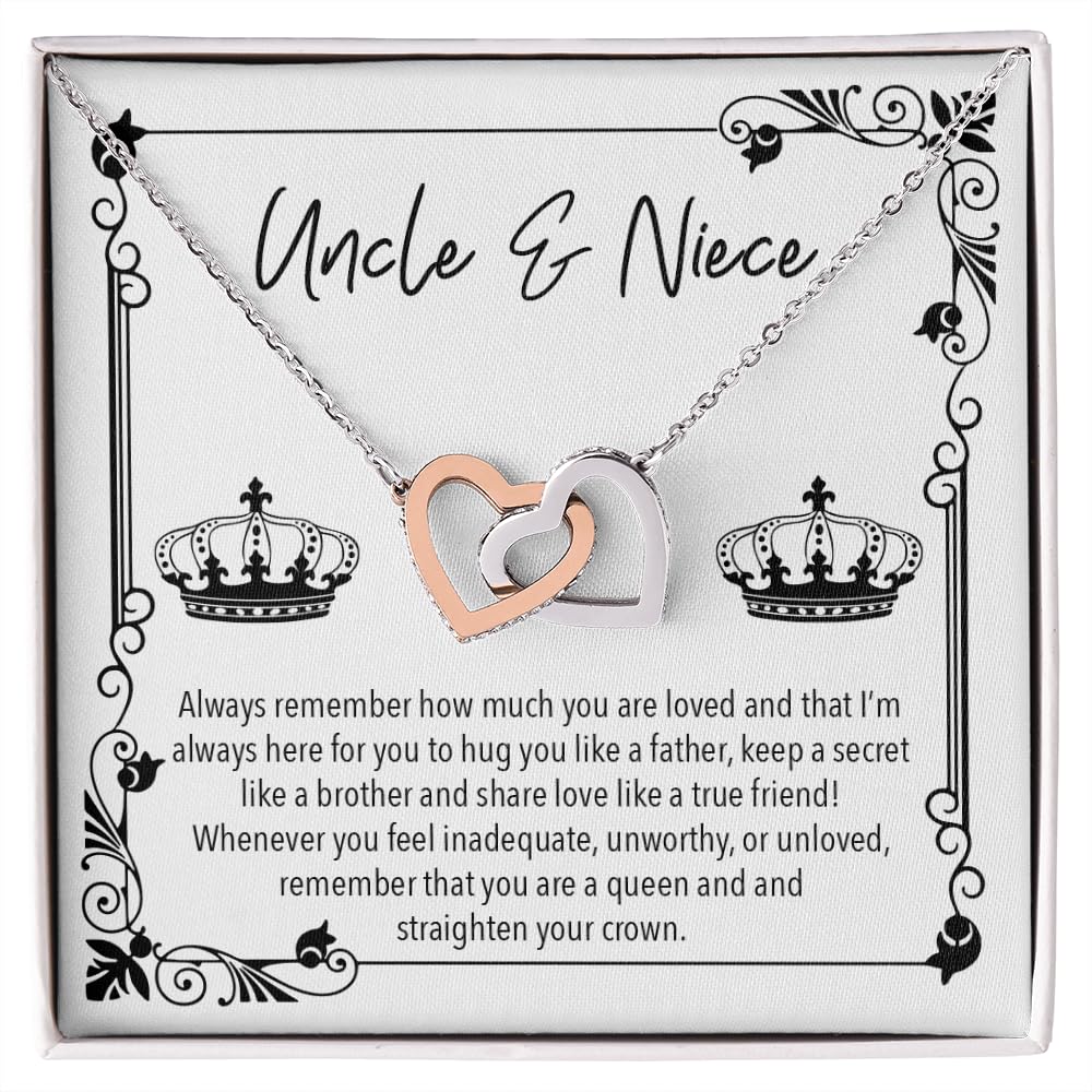 Best Niece Gift Ideas - Elegant Women's Pendant Necklaces with Heartfelt Message Cards, Two-Tone Gift Box for Birthdays, Graduation & Special Occasions