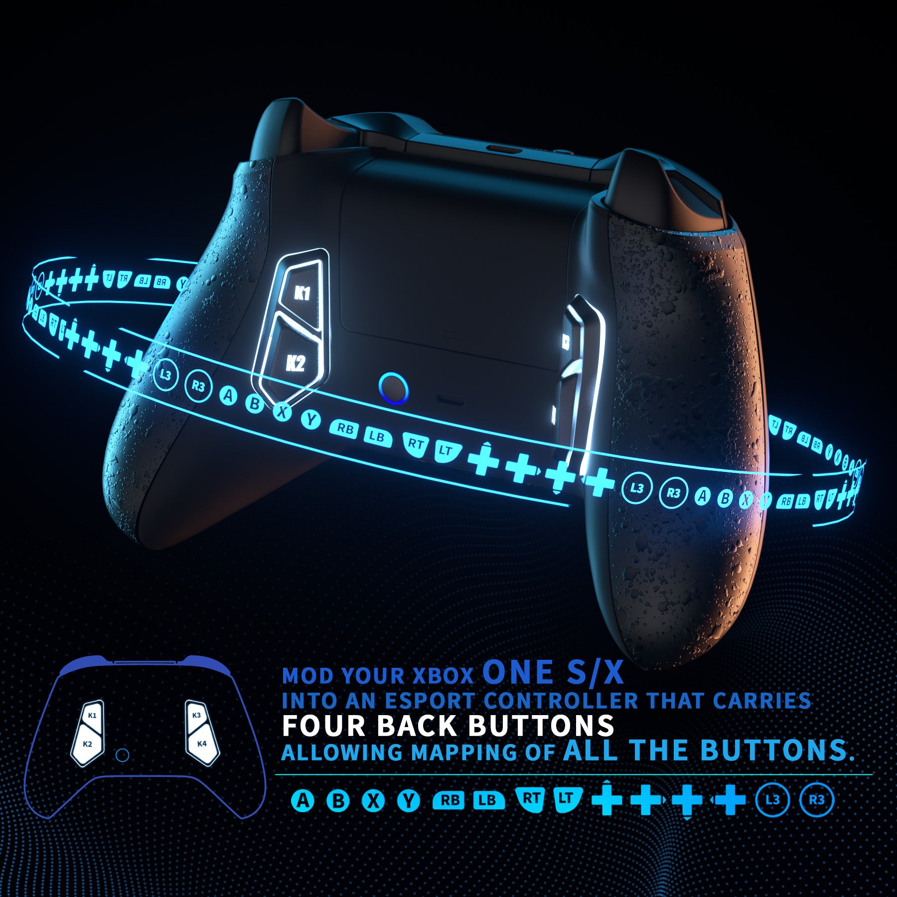 eXtremeRate VICTOR S Remap Kit for Xbox One S/X Controller - Textured Black (PDXSP002) | Custom Button Mapping for Gaming | Perfect for FPS, Racing & Action Games