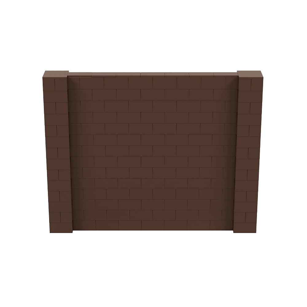 EverBlock 9’ x 7’ Modular Wall Building Kit - Reusable Interlocking Blocks for Room Dividers, Partitions & Displays | Indoor & Outdoor Structures | Easy Connect & Durable Design | Perfect for Home, Office & Event Spaces (Brown)