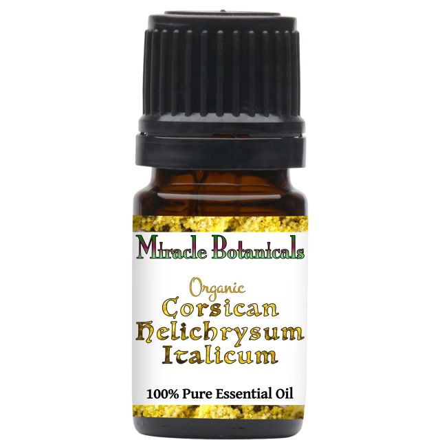 Organic Helichrysum Italicum Essential Oil (Corsican) - 100% Pure, Therapeutic Grade for Aromatherapy, Skin Care & Pain Relief | Helichrysum Italicum G. Don