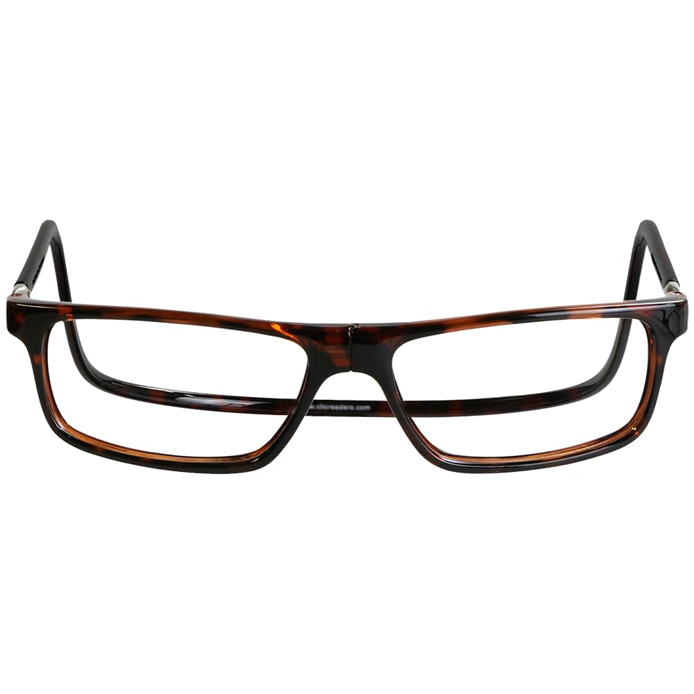 Magnetic Reading Glasses for Men & Women - Computer Readers with 3.50 Magnification - Executive Style Tortoise Frame (M-XL) - Perfect for Office Work, Screen Reading & Daily Use