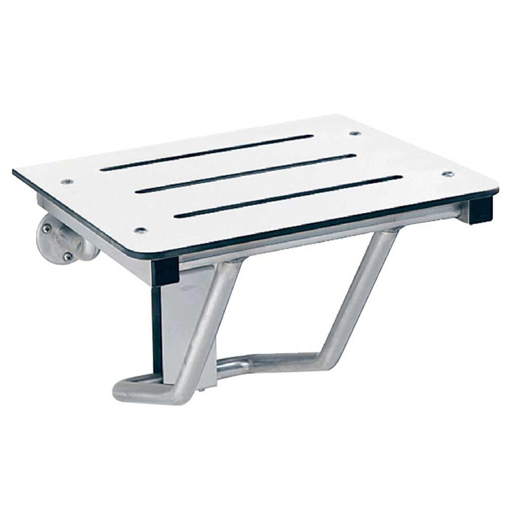 Bobrick B5192 Folding Shower Seat - Phenolic Surface Mounted, Matte Finish - Ideal for Bathroom Safety & Elderly Care