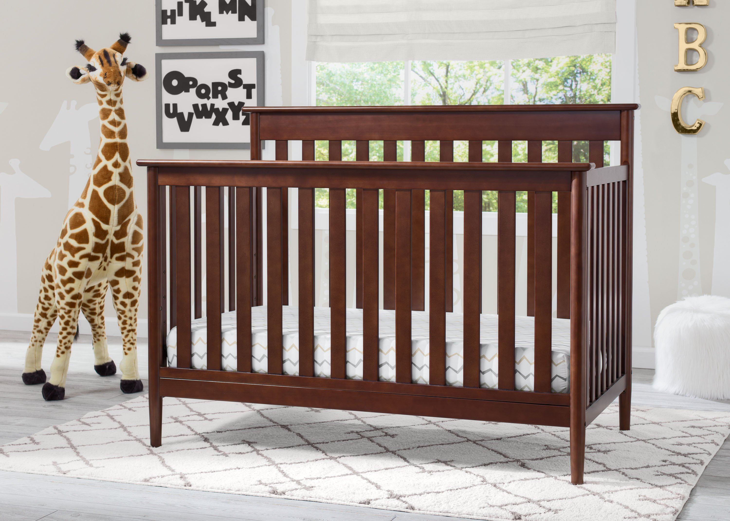 Greyson Signature 4-in-1 Convertible Baby Crib - White Modern Nursery Furniture for Newborn to Toddler Bed | Perfect for Small Spaces & Gender-Neutral Nursery Decor