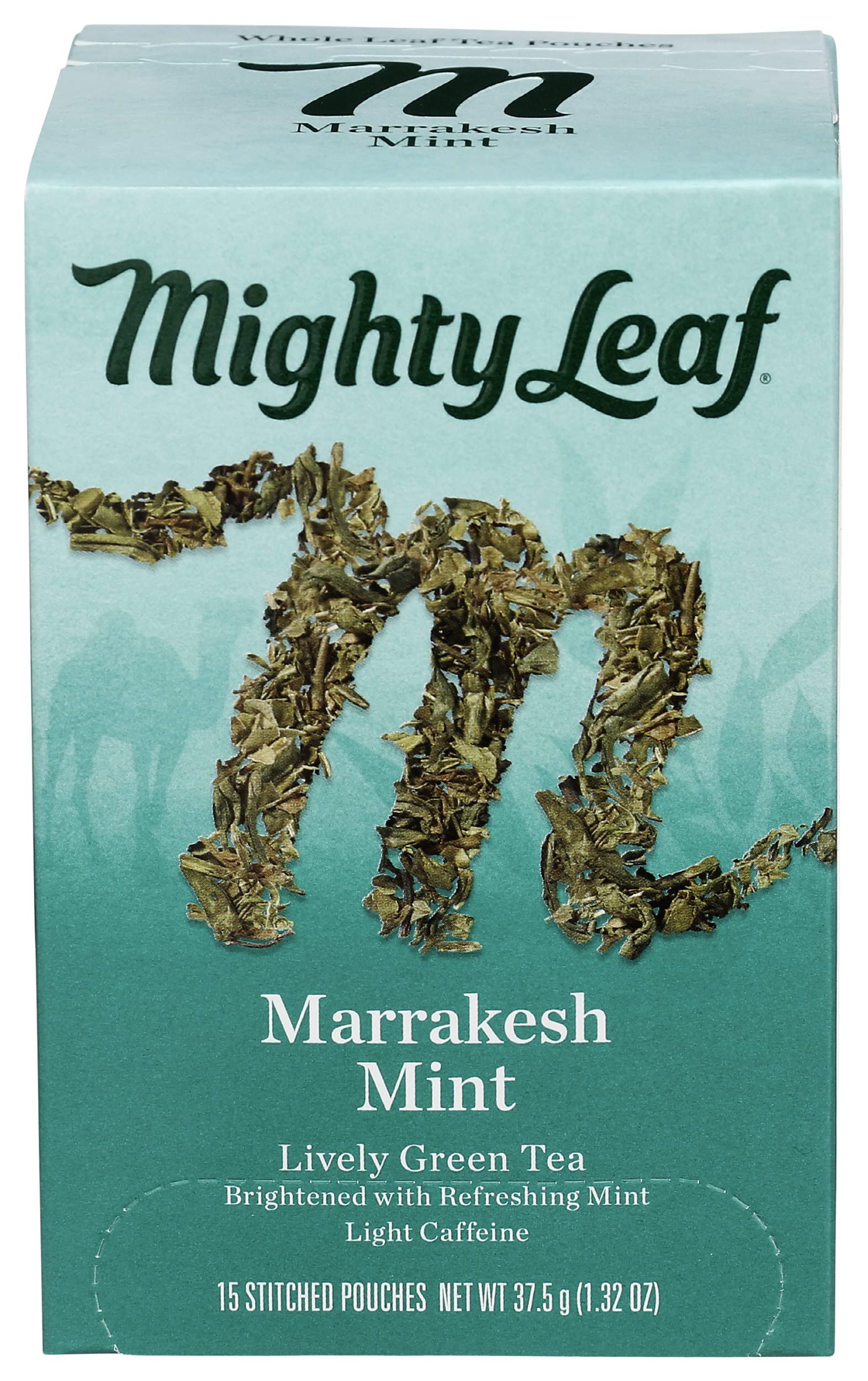 Premium Mighty Leaf Tea Marrakesh Mint Tea - 15 Count Organic Green Tea Bags for Relaxation & Energy Boost - Perfect for Morning Refreshment or Afternoon Relaxation