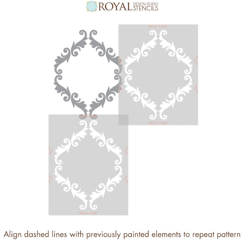 Acanthus Trellis Wall Stencil - Reusable DIY Decorative Painting Template for Home & Garden Décor | Perfect for Walls, Furniture, and Fabric Projects