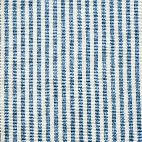 French Blue Pinstripe Fabric Swatch - Premium Cotton Textile Samples for Upholstery & Sewing Projects | Perfect for Home Decor, DIY Crafts & Fashion Design
