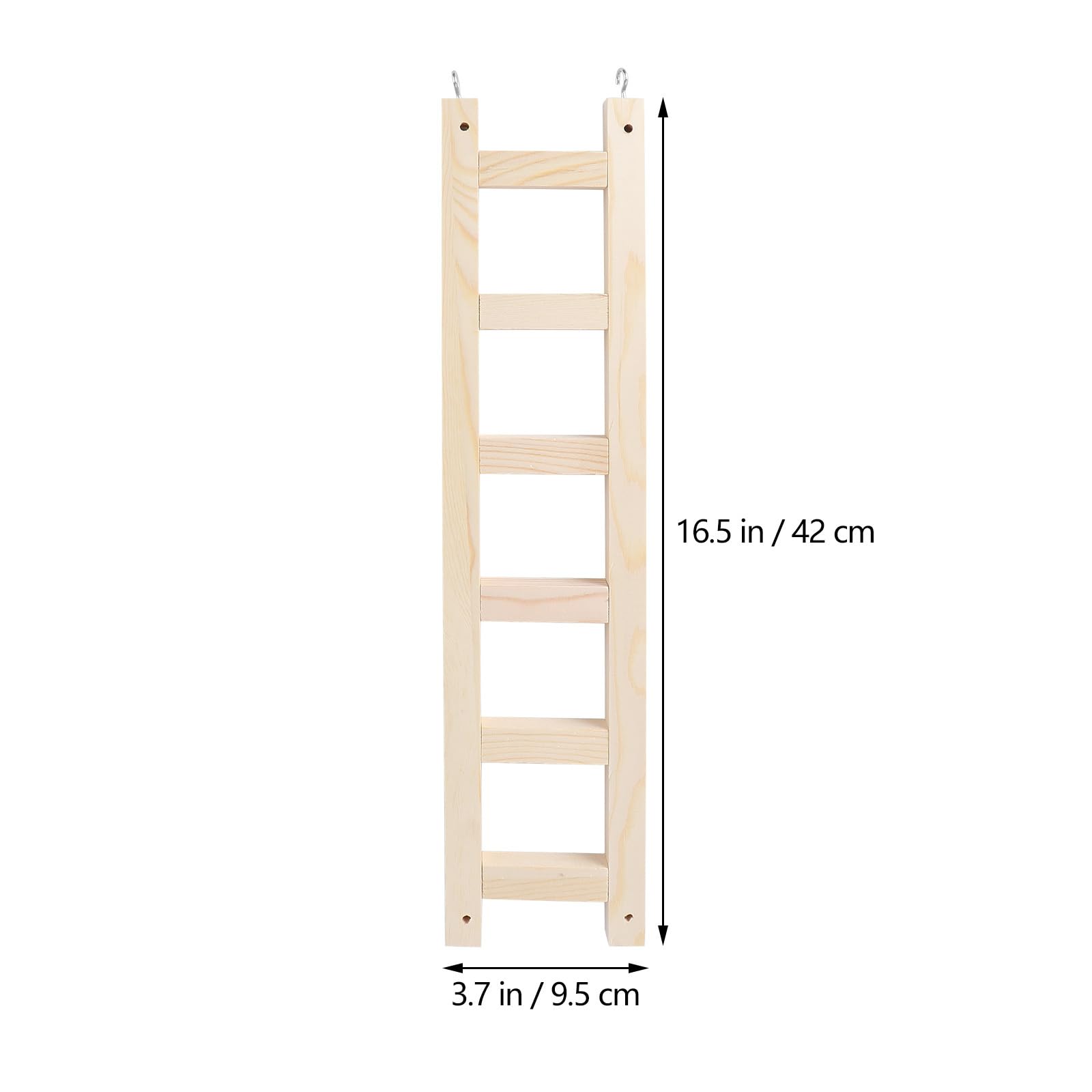 FRCOLOR Wooden Bird Cage Ladder - Parrot Climbing Bridge, Grind Stick & Swing for Small Birds - Hamster Accessories - Perfect for Parrot Play, Exercise & Cage Enrichment