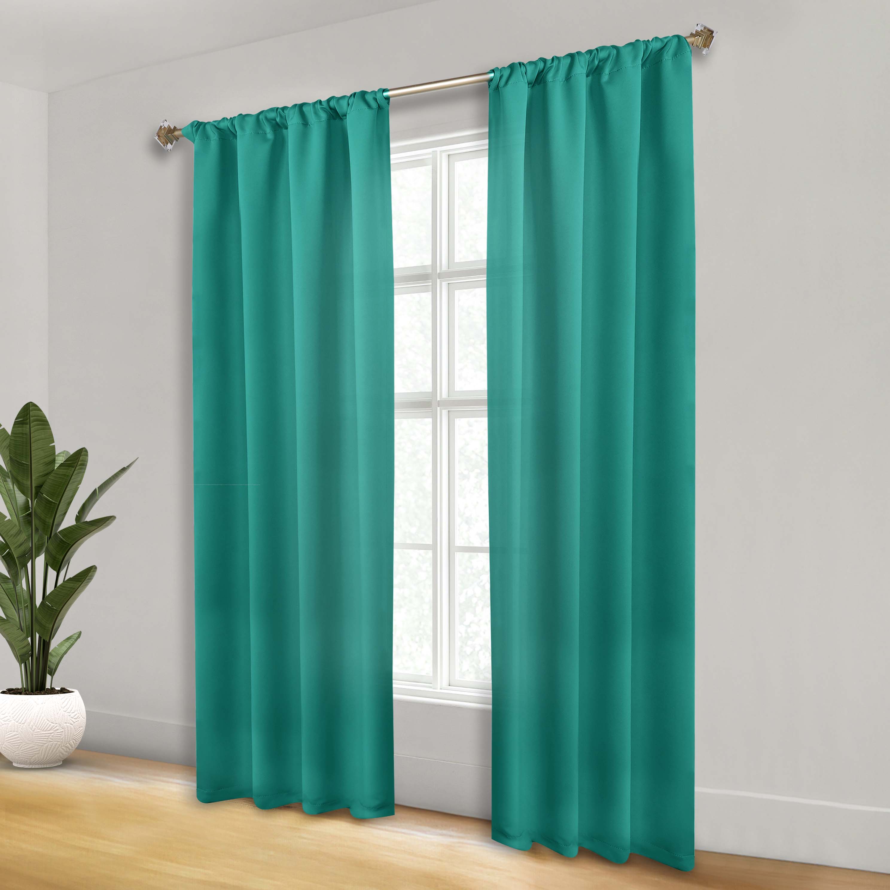 Machine Washable Blackout Curtains Set of 2 - Solid Color Room Darkening Window Drapes for Bedroom, Living Room & Nursery - Noise Reducing & Energy Efficient