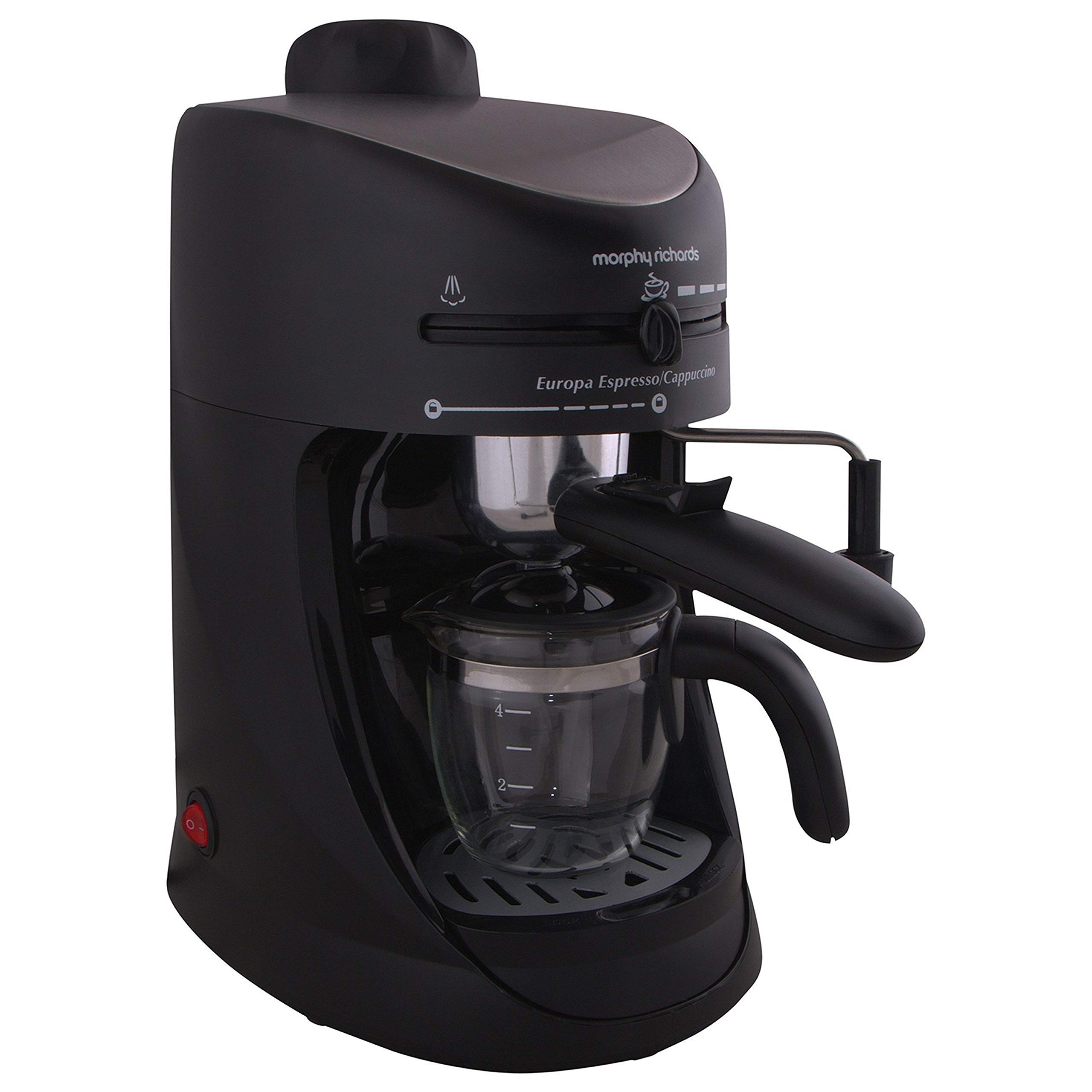 Refurbished Morphy Richards New Europa 800W Coffee Maker - Black | Fast Brewing for Home, Office & Restaurant Use