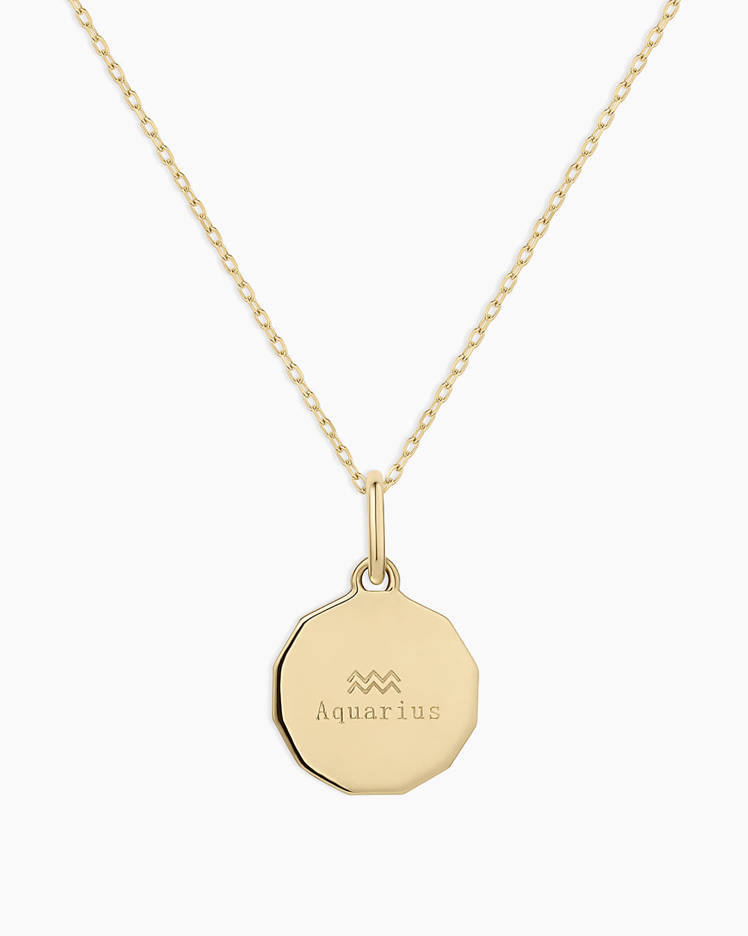 12 Zodiac Diamond Coin Charm Necklace - Elegant Gold Pendant for Women - Perfect for Birthdays, Anniversaries & Gifts