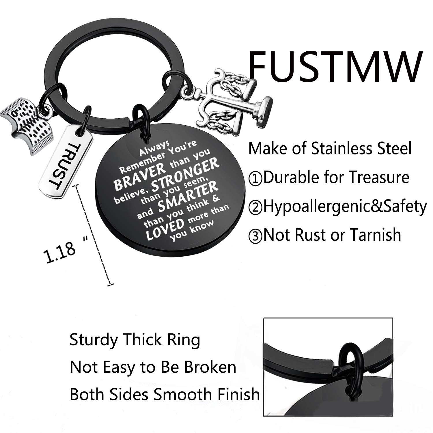 FUSTMW Lawyer Gifts - Elegant Justice Scale Lawyer Keychain Jewelry for Attorneys | Perfect Graduation, Appreciation & Office Decor Gift for Legal Professionals
