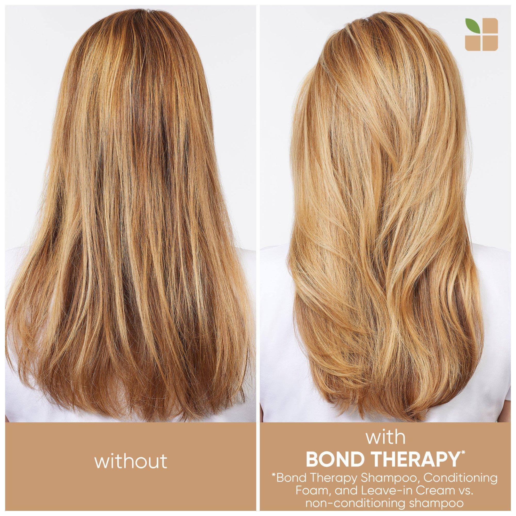 Biolage Bond Therapy Conditioning Foam - Hair Repair Treatment for Damaged Hair | Sulfate-Free Leave-In Foam for Frizz Control & Shine | Perfect for Daily Use & Salon Styling