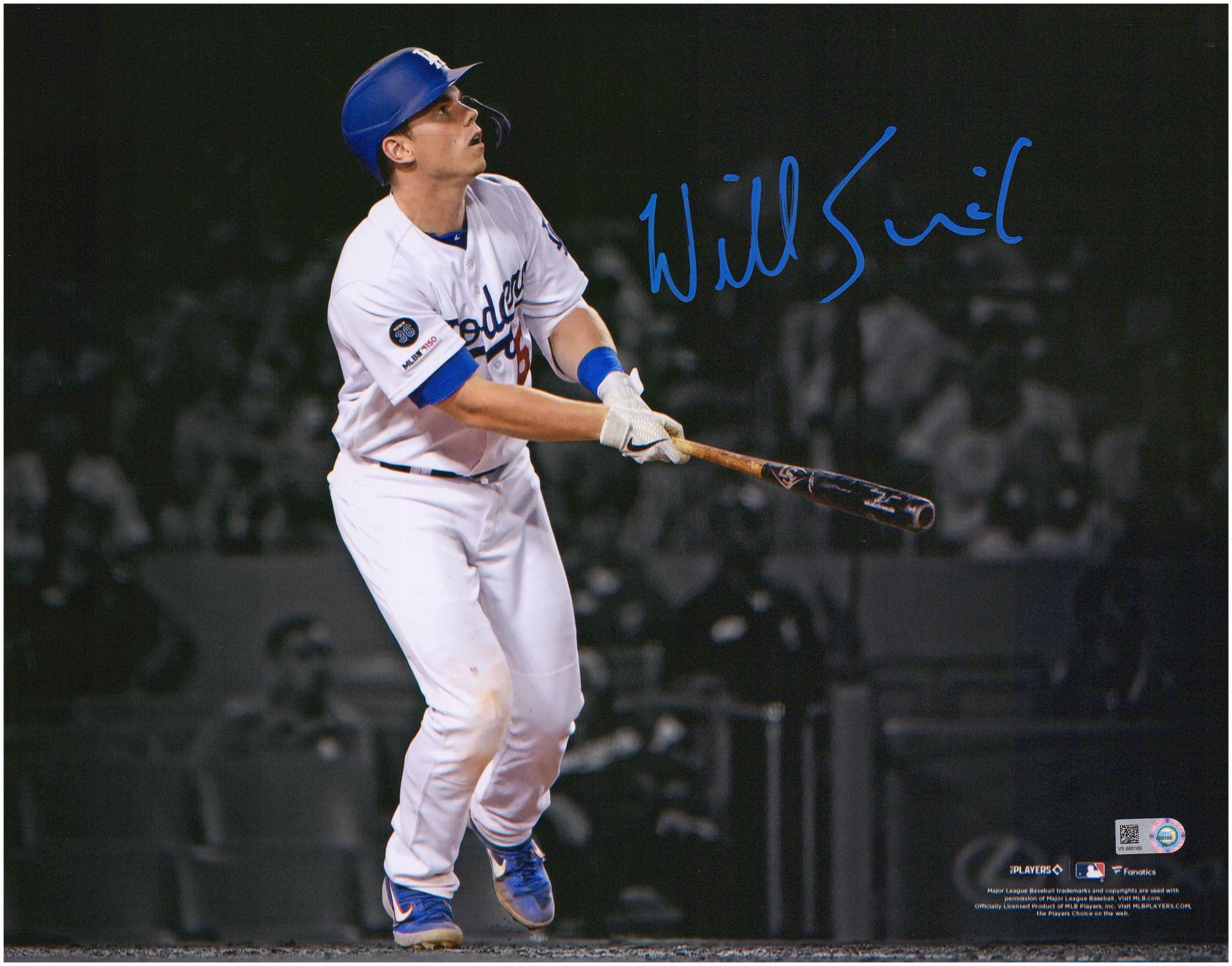 Will Smith Autographed Los Angeles Dodgers 11x14 Spotlight Photo - Signed MLB Memorabilia for Collectors & Fans - Perfect for Man Cave, Sports Room Decor, or Gift for Baseball Enthusiasts