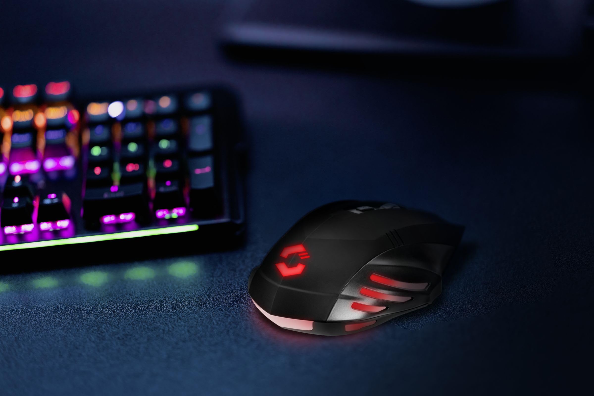 Speedlink FORTUS Wireless Gaming Mouse - 5 Programmable Buttons, LED Lighting, Ergonomic Design for PC & Laptop Gamers - Perfect for FPS, MOBA & MMO Gaming (Black)