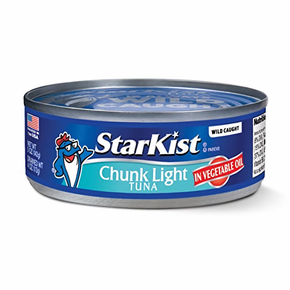 StarKist Chunk Light Tuna in Oil, 5 oz (6-Pack) - High Protein Canned Tuna for Salads, Sandwiches & Quick Meals - Shelf-Stable Pantry Essential