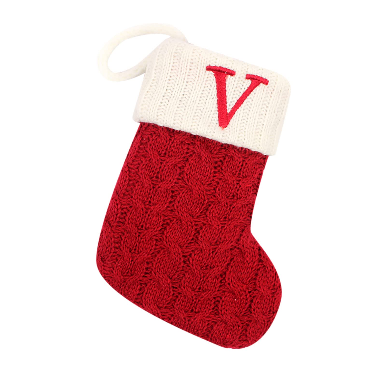 Christmas Mini Stockings - Snowflake Santa Knit Socks for Holiday Decor, Colorful Fun Novelty Socks, Gift Card Holders & Treat Bags - Perfect for Stocking Stuffers, Tree Decorations & Festive Party Favors