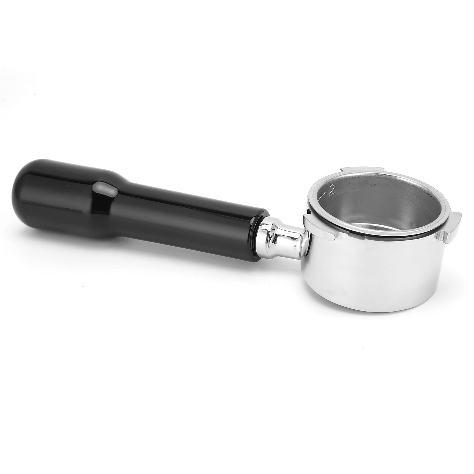 Stainless Steel 51mm Black Coffee Portafilter Handle - Lightweight & Easy to Clean for Espresso Machines - Perfect for Coffee Shops, Bars & Home Use