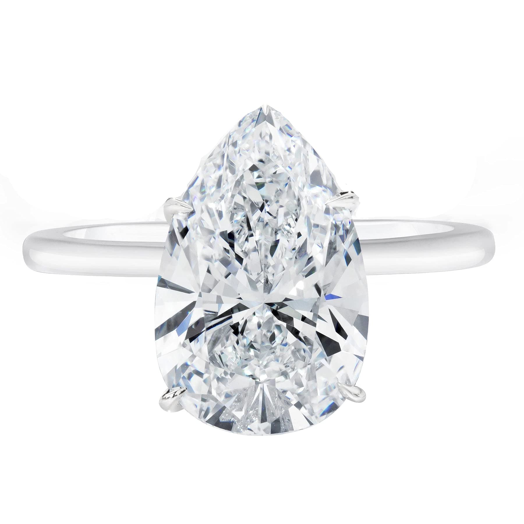 3CT Pear Cut Moissanite Engagement Ring for Women - 10k Solid Gold Wedding Band, Dainty Bridal Jewelry Set, Minimalist Anniversary Gift for Her | Perfect for Proposals, Weddings & Special Occasions