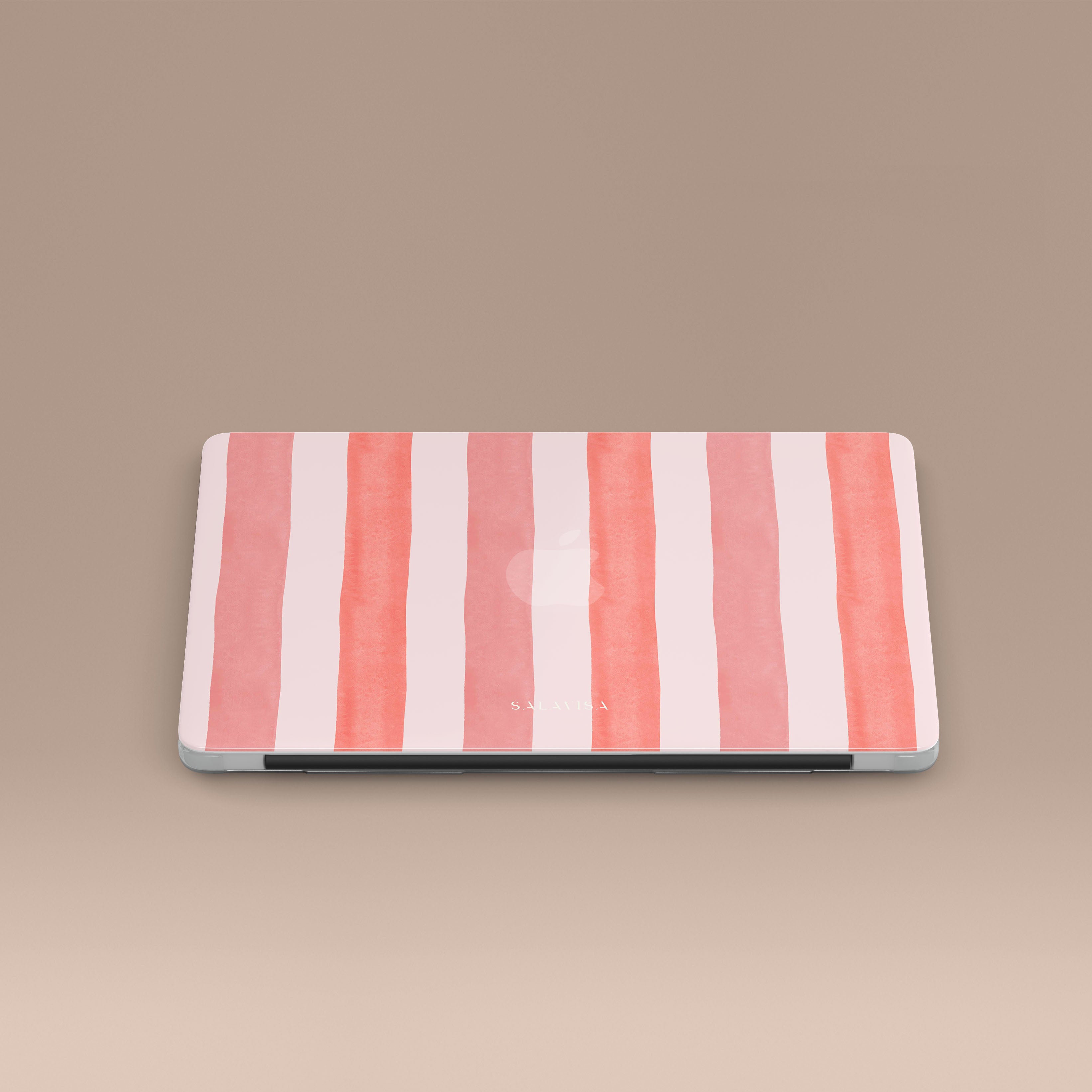 Premium Coral Stripe MacBook Case - Slim Protective Hard Shell Cover for MacBook Air 13