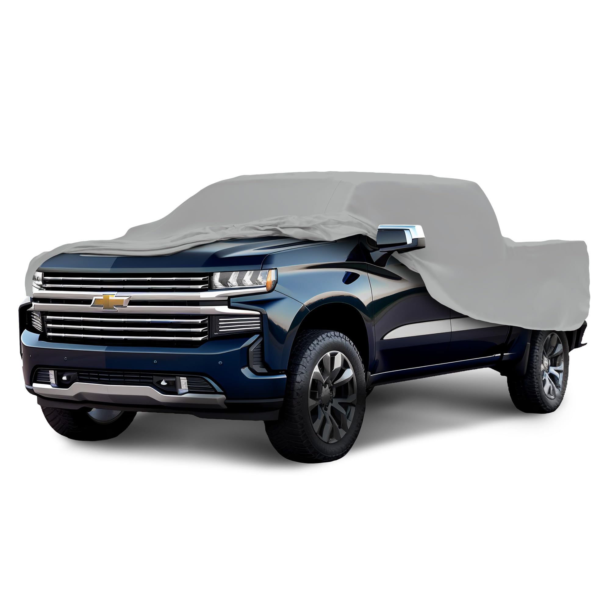 Weatherproof Truck Cover for Chevrolet Silverado 2500 Double Cab (2015-2024) - Heavy Duty Waterproof Car Cover with Anti-Theft Cable Lock & Warranty - Outdoor Vehicle Protection for Rain, Snow, UV Rays - Perfect for Parking, Storage & Travel