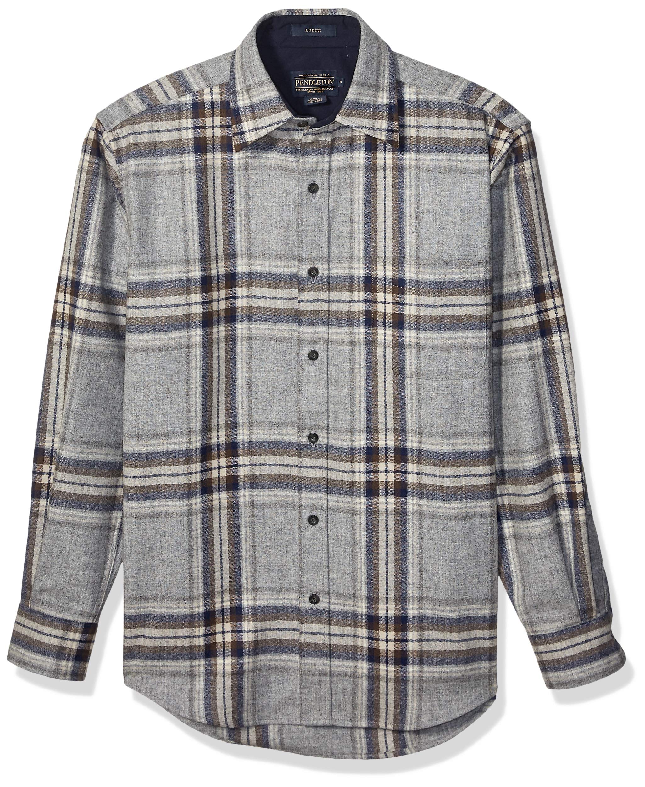 Pendleton Men's Classic Fit Lodge Wool Long Sleeve Shirt | Warm & Durable Flannel for Outdoor Adventures, Camping & Fall Fashion