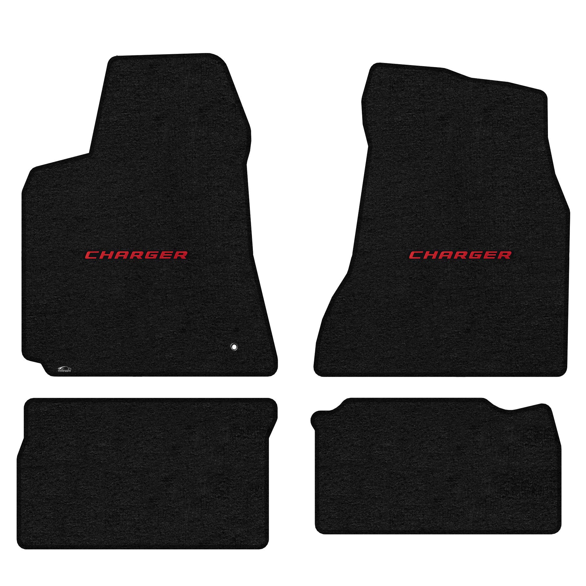 Premium Custom-Fit Carpet Floor Mats for 2006-2010 Dodge Charger RWD - Luxury Car Floor Liners (4-Piece Set, Charcoal with Red Accent) - Perfect for Daily Commute & Road Trips