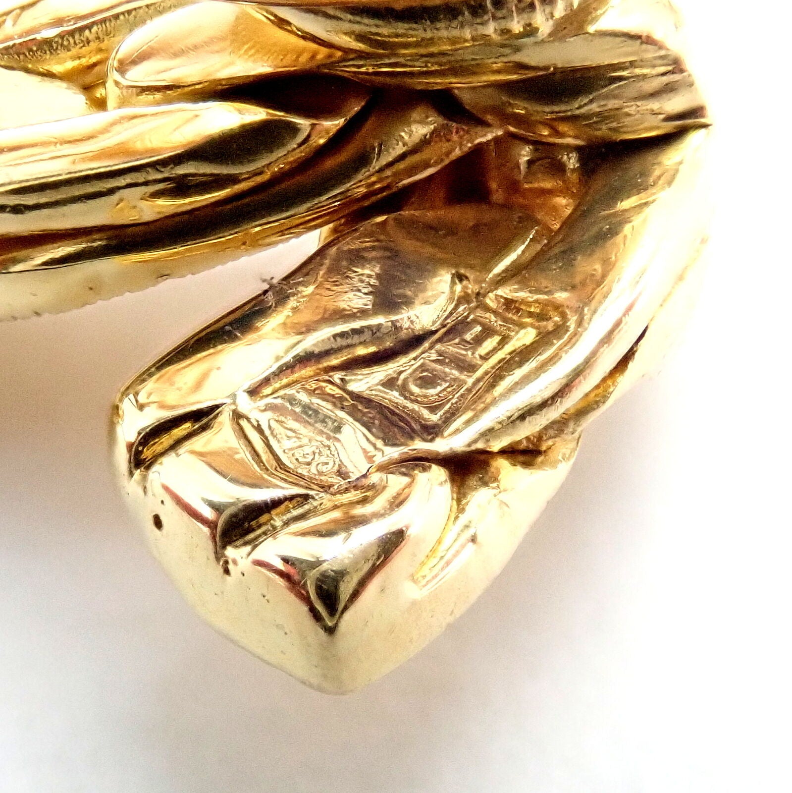 Authentic Vintage Buccellati 18K Yellow Gold Knot Rope Coil Earrings - Luxury Italian Jewelry for Women, Perfect for Weddings, Parties & Special Occasions