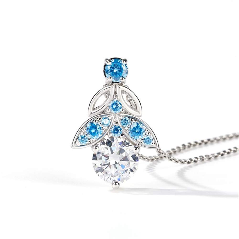 Jeulia Butterfly Round Cut Sterling Silver Necklace for Women - Elegant Valentine's Day, Engagement & Party Jewelry Gift Set with Jewelry Box - Perfect for Anniversaries, Romantic Dates & Special Occasions