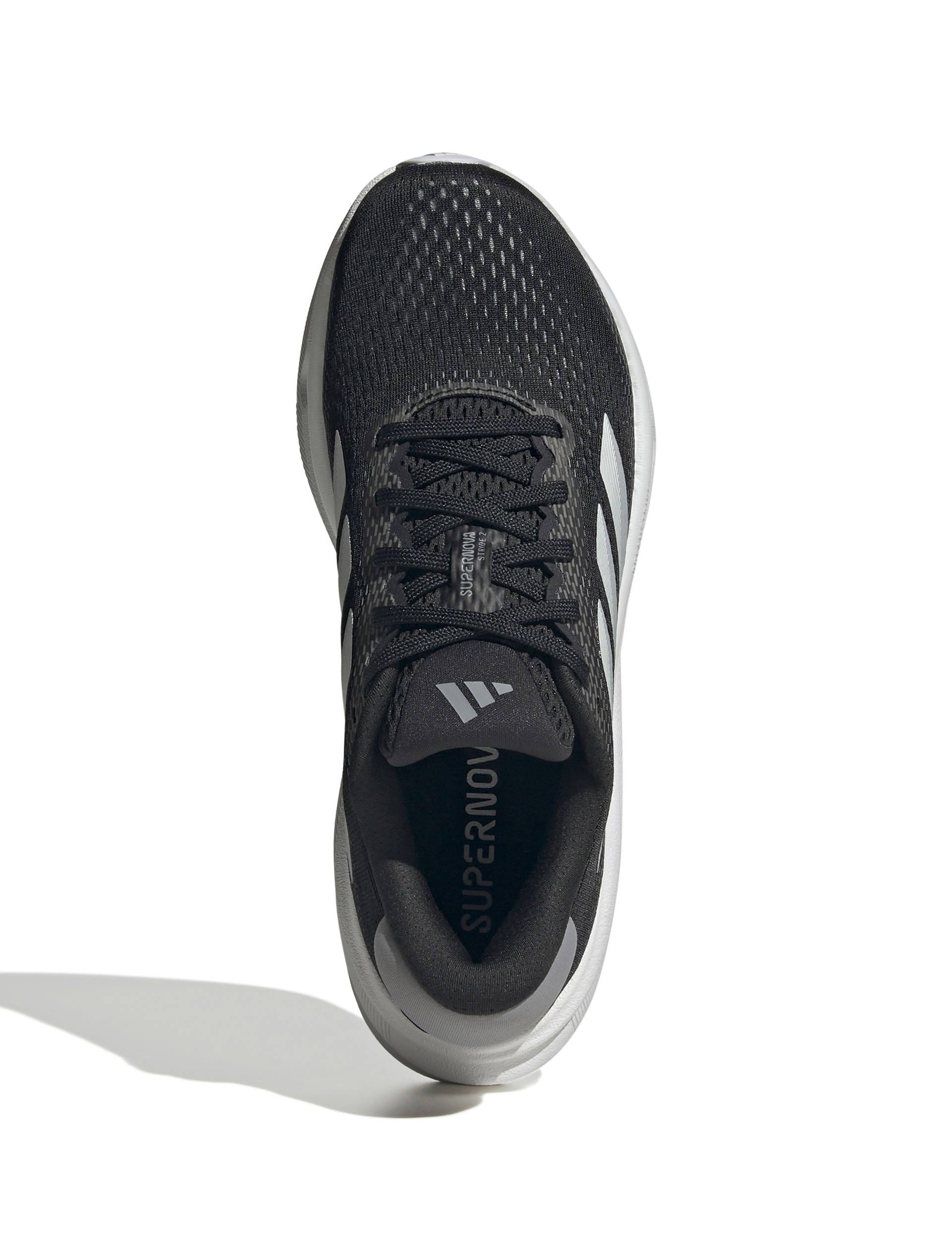 Supernova Stride 2.0 Running Shoes for Men & Women - Lightweight, Cushioned, Breathable - Core Black/Cloud White/Grey - Perfect for Jogging, Gym Workouts & Daily Walking