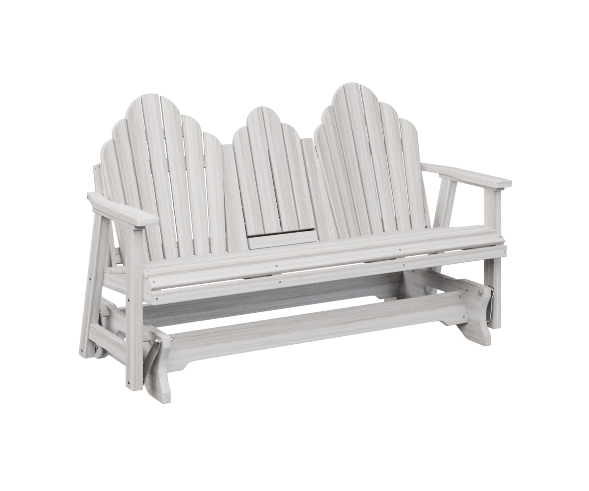 Berlin Gardens Cozi Back 3-Seat Porch Swing Glider with Cup Holder Console - Perfect for Outdoor Patio, Deck, Garden Relaxation