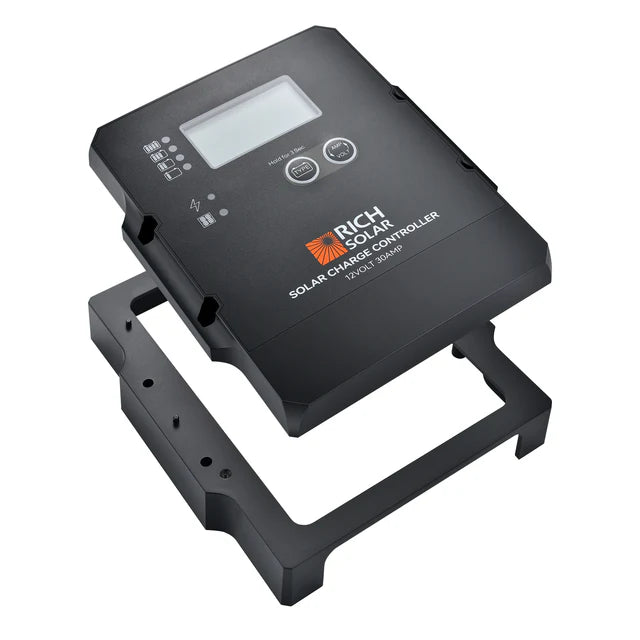 Rich Solar 30 Amp PWM Solar Charge Controller for RV, Boat, Off-Grid Power System - Waterproof & Efficient Solar Panel Regulator