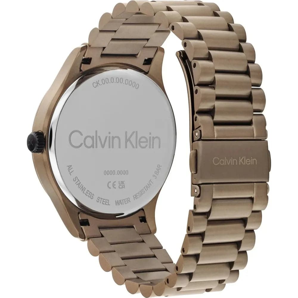 Calvin Klein Iconic Bronze Stainless Steel Unisex Watch 25200343 - Stylish Accessory for Everyday Wear & Special Occasions