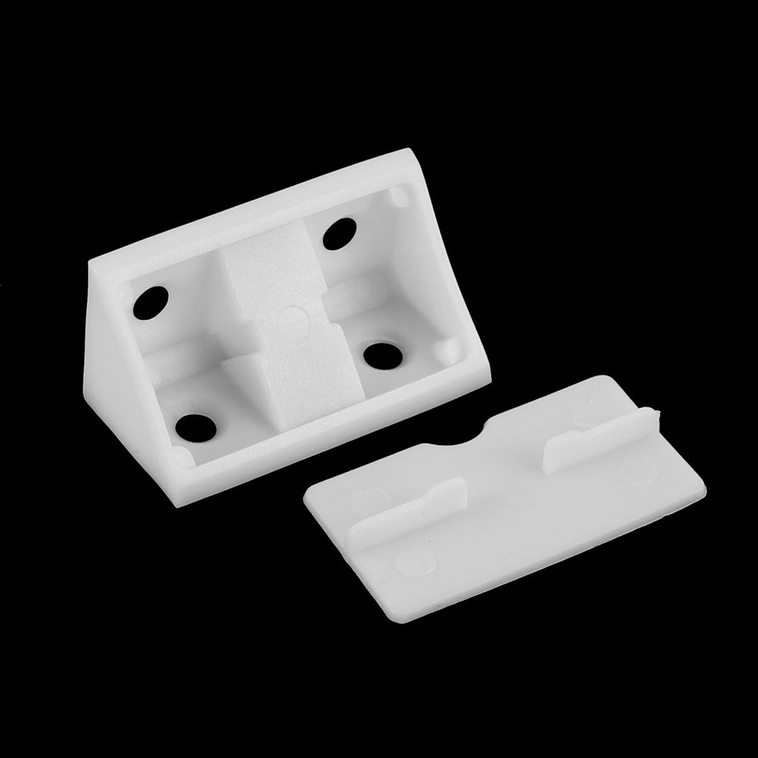 uxcell 10pcs White Plastic 90 Degree Angle Brackets for Furniture, Shelves & Cabinets - Heavy Duty L-Shaped Corner Support for Home DIY Projects & Woodworking