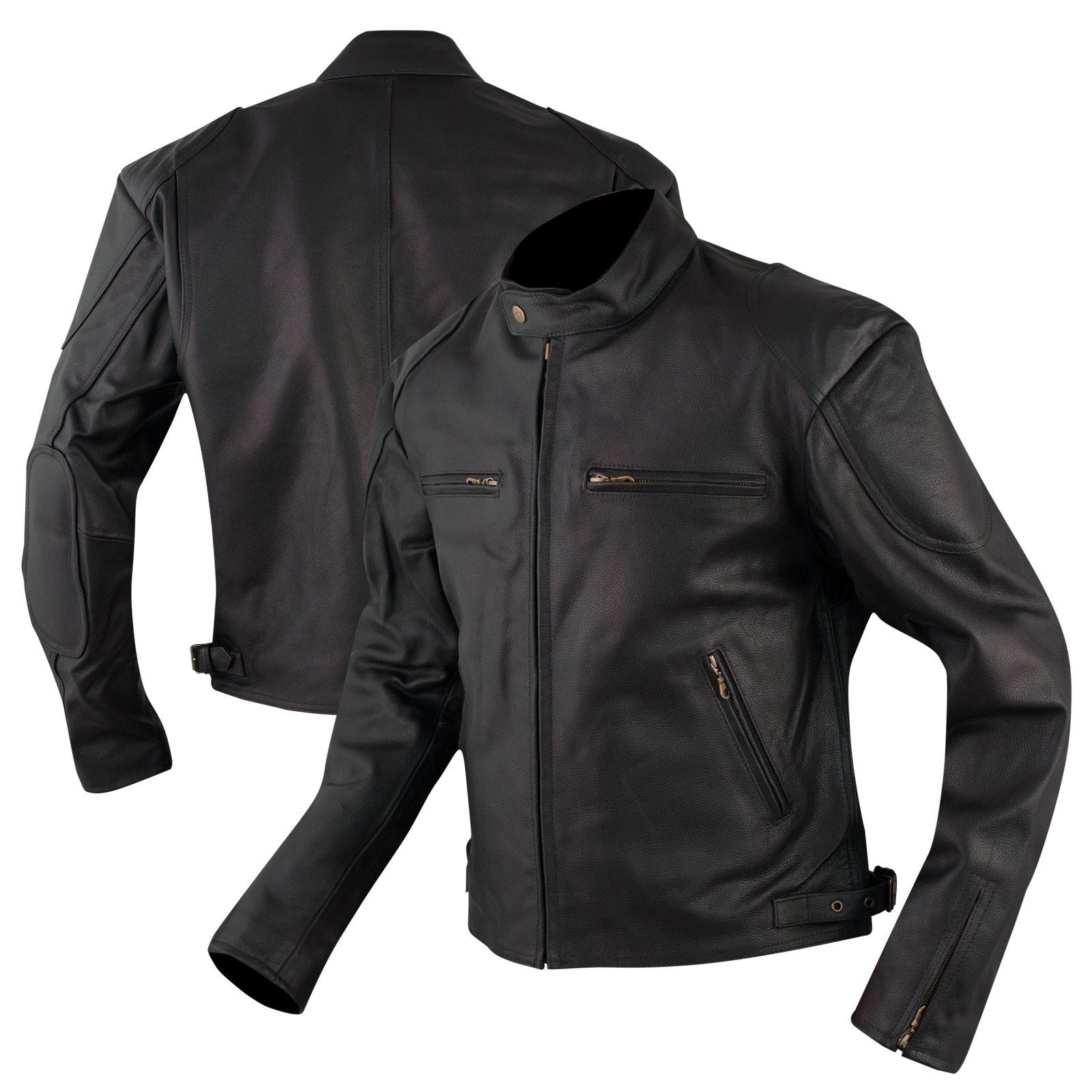 Premium Genuine Cowhide Leather Motorcycle Jacket for Men & Women - All Season Biker Jacket with CE Armor - Black Riding Gear for Harley, Cruiser & Sports Bikes (Perfect for Commuting, Road Trips & Motorcycle Events)