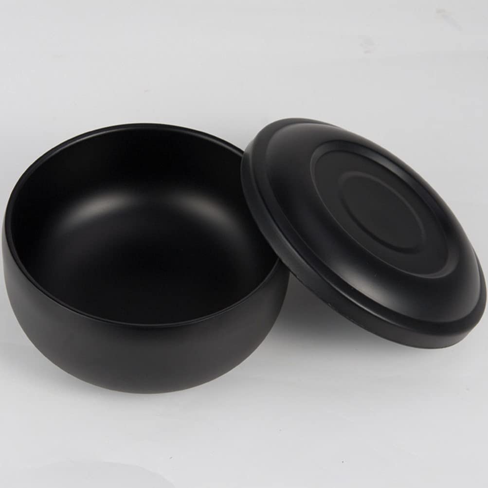 Premium Stainless Steel Shaving Bowl with Lid - Unbreakable Beard Shaving Soap Container & Foam Bowl for Travel - Durable Metal Shaving Accessory for Men's Grooming & Hair Care - Perfect for Home, Barber Shop & Camping Use
