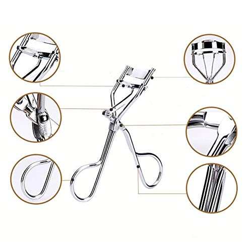 Professional Eyelash Curler for Perfect Curls - Includes Extra Replacement Rubber Pads | At-Home & Salon Use | Makeup Essential for Stunning Eye Looks